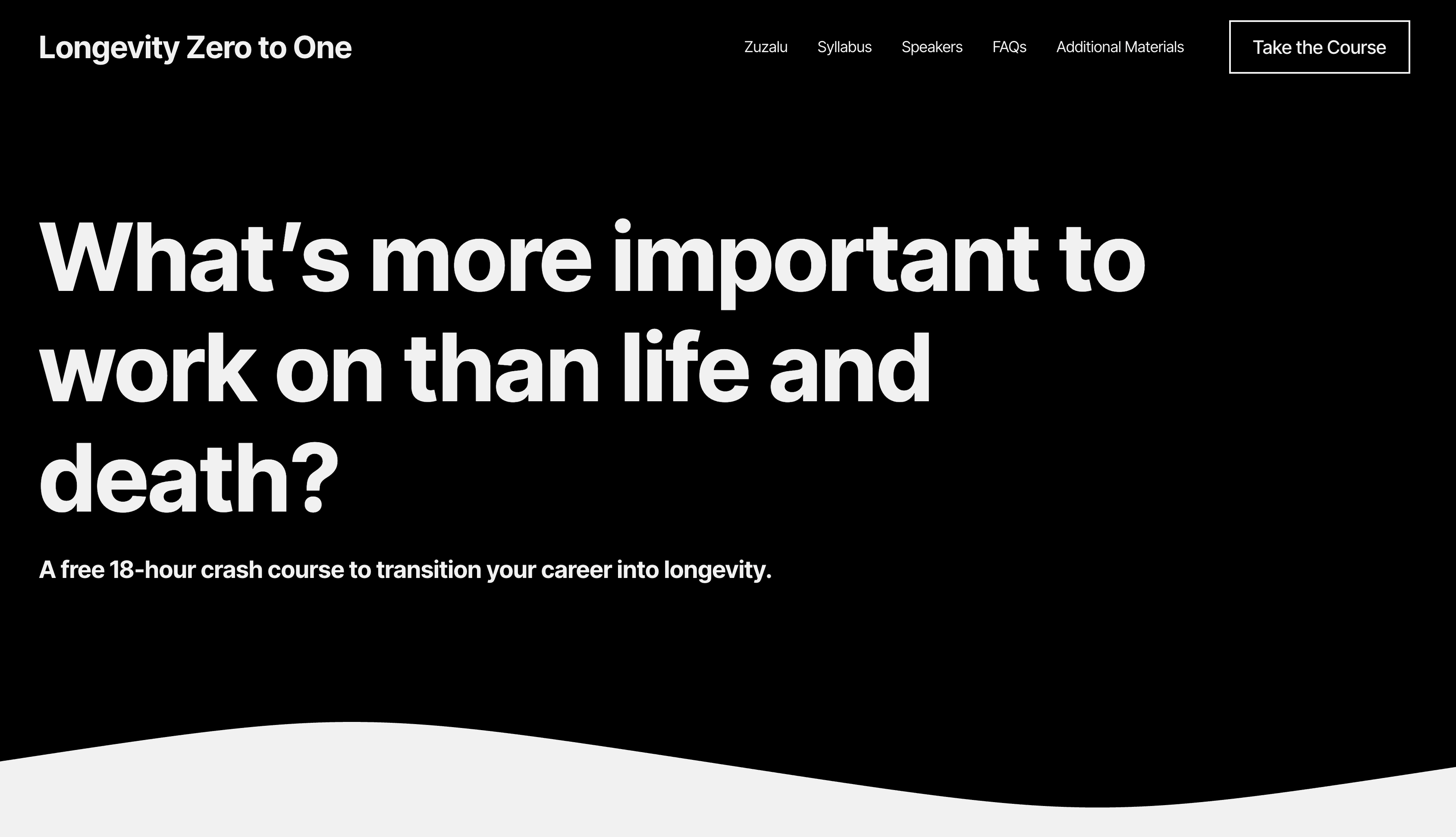 longevity zero to one header